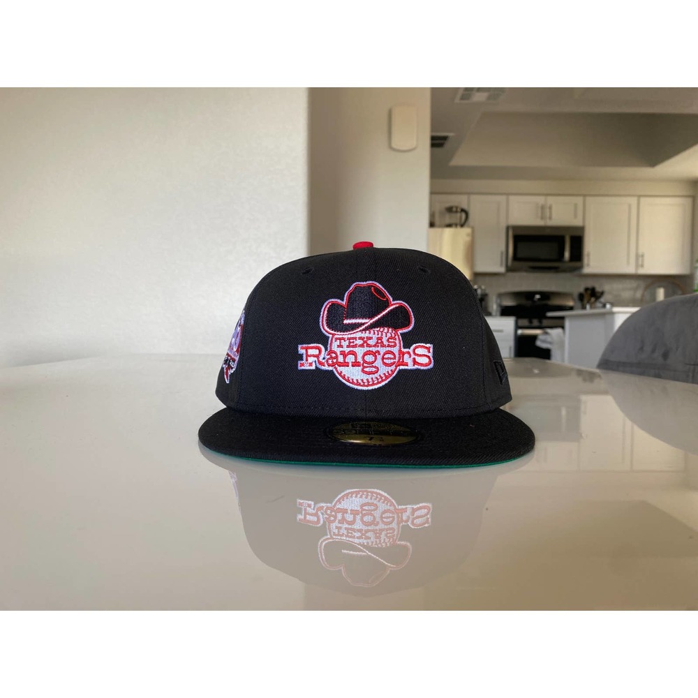 SZ 7 3/8 - Hometown Texas Rangers 40th Anniv Patch Hat